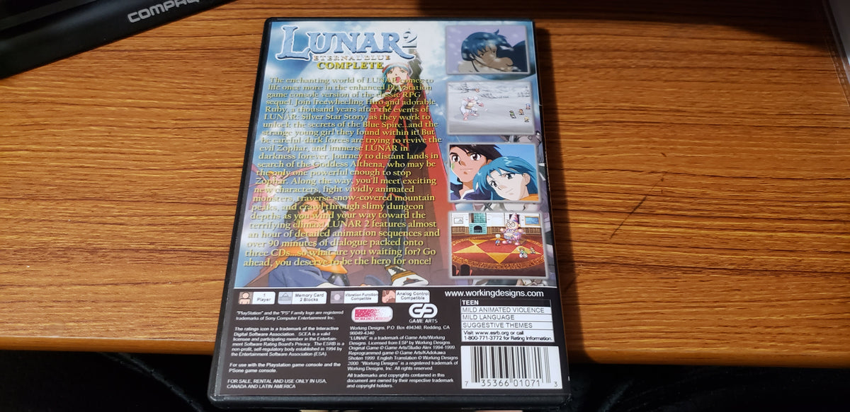 Lunar 2 Eternal Blue Playstation Reproduction