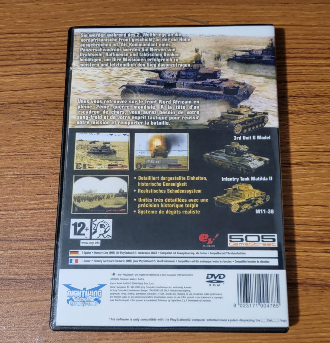 Panzer Front Ausf.b Ps2 Reproduction – Nightwing Video Game Reproductions