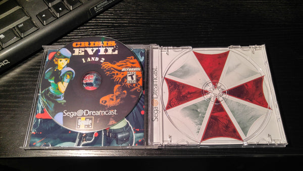 Crisis Evil 1 and 2 Sega Dreamcast reproduction