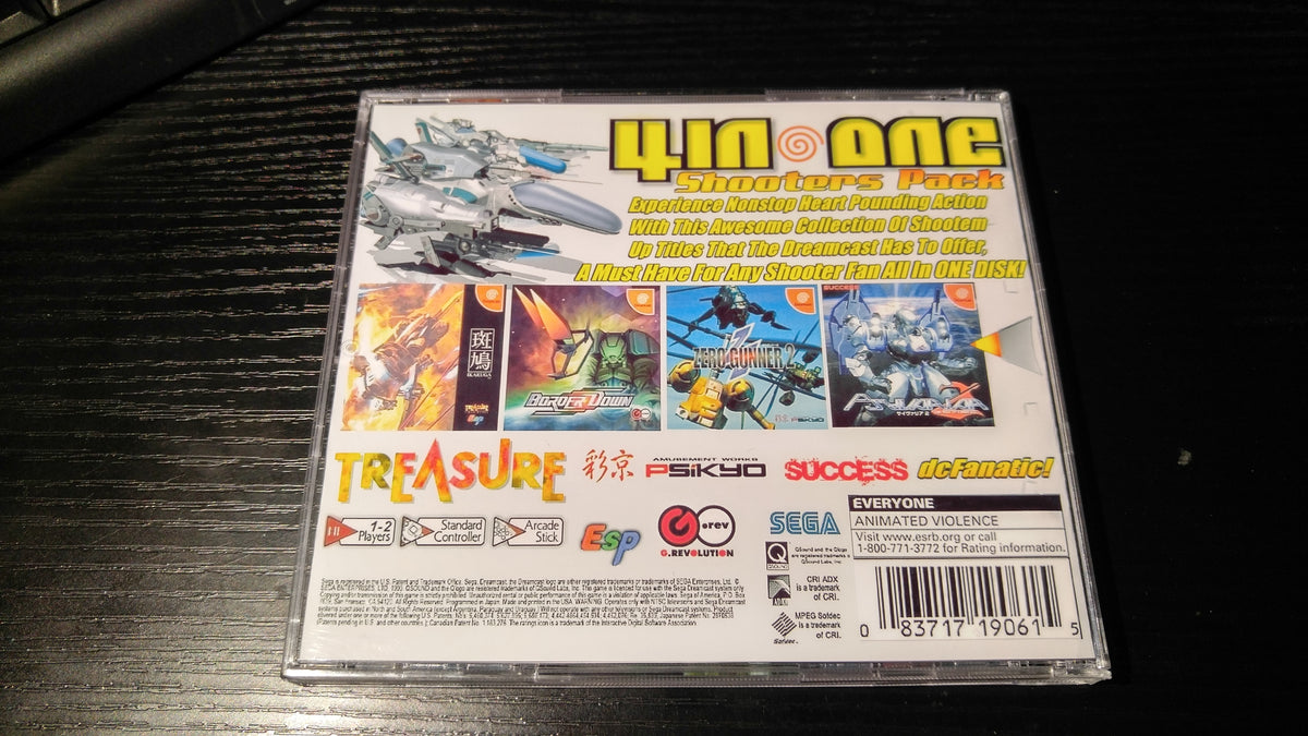 4 in 1 shoot em ups Sega Dreamcast reproduction Nightwing Video Game