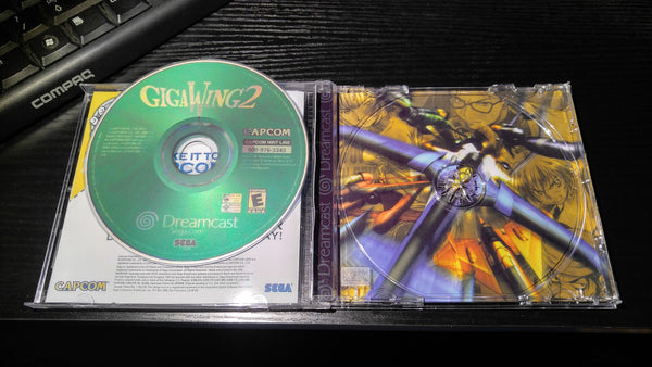 Gigawing 2 Sega Dreamcast Reproduction disc back up