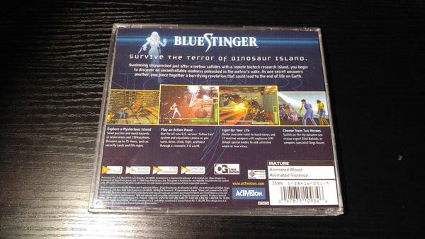 Blue Stinger Sega Dreamcast reproduction