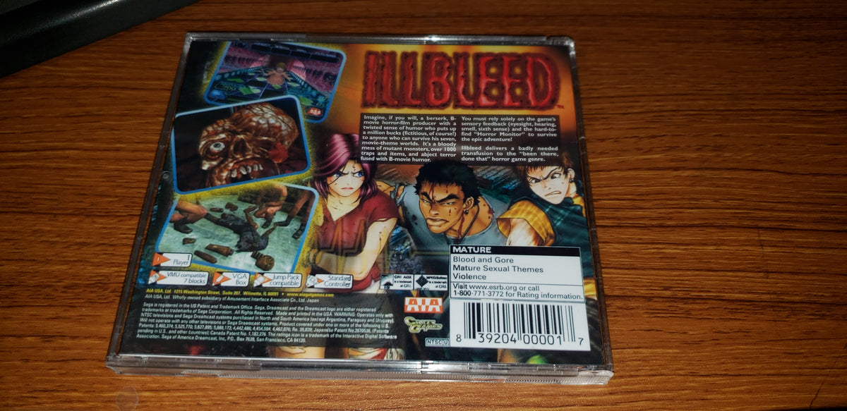 IllBleed Sega Dreamcast Reproduction – Nightwing Video Game Reproductions