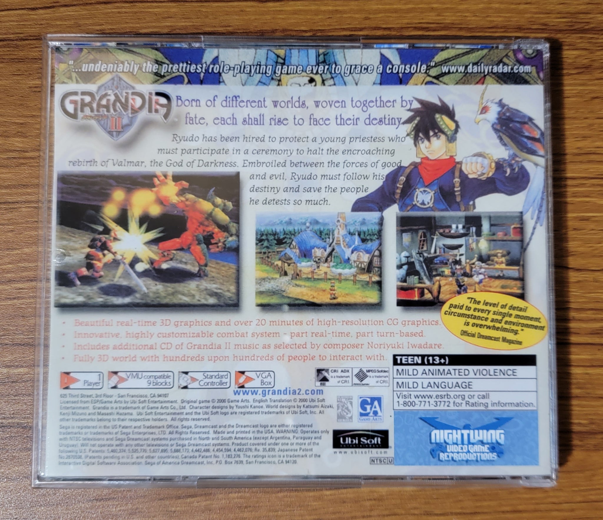 Grandia II Sega Dreamcast Reproduction – Nightwing Video Game