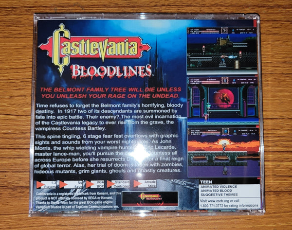 Castlevania Bloodlines Sega Dreamcast Homebrew