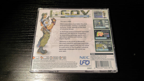 Industrial Spy Operation Espionage Sega Dreamcast Reproduction