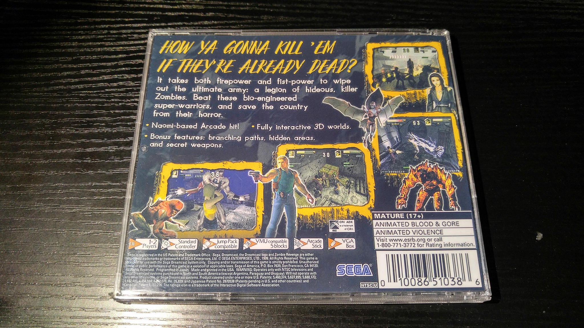 Zombie Revenge Sega Dreamcast Reproduction – Nightwing Video Game